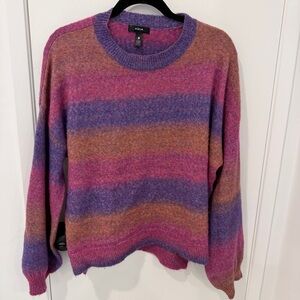 Aqua Bloomingdales Women's Multicolor Striped Sweater